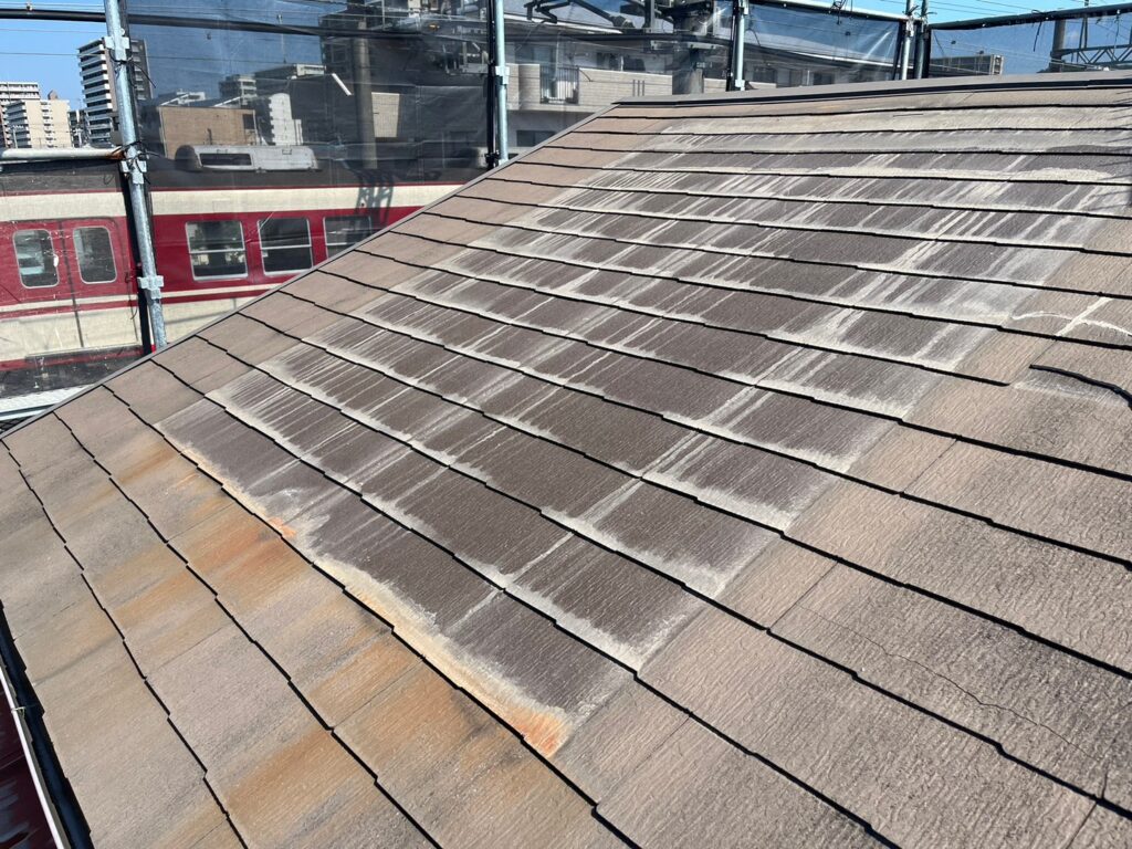 スレート屋根→ガルバリウム鋼鈑屋根　カバー工法