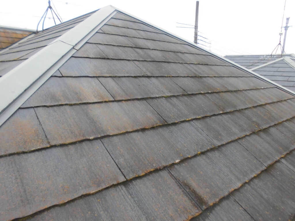 加古川市でスレート屋根（カラーベスト)の塗装工事をしました！