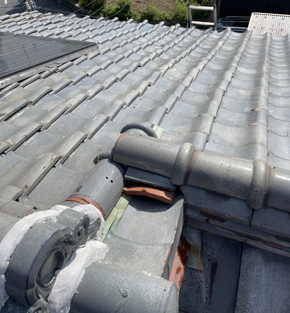 加古川市で屋根の葺き替えをしました　和形瓦屋根葺き替えして雨漏りも解消